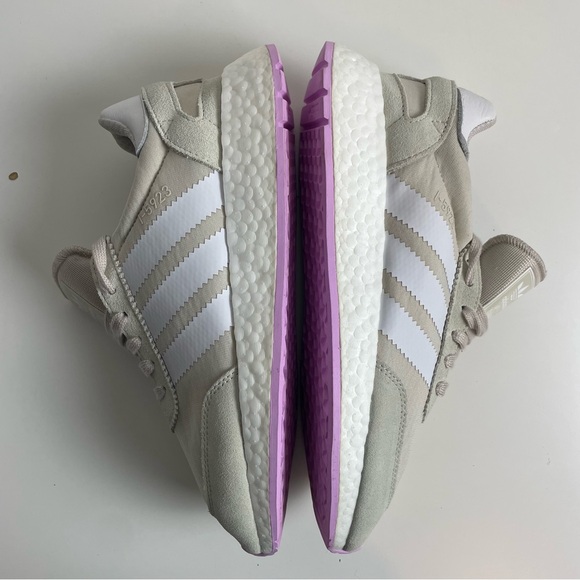 Adidas I-5923 Sneakers Shoes Women's Size 9 Beige Crystal White Lilac EUC - Picture 8 of 13